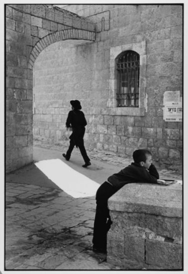 Man Rushes, Child Doesn't Jerusalem, Israel, 1967 by Leonard Freed