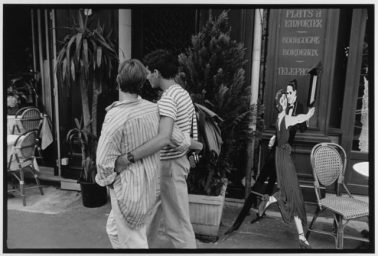 Couple in striped shirts, Paris, France, 1985 by Leonard Freed