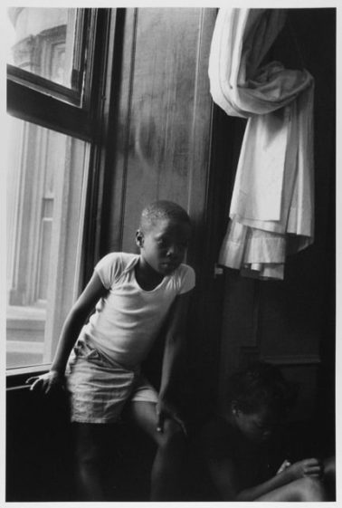 Boy at Window, Sister in shadow, Brooklyn, NY, 1963 by Leonard Freed