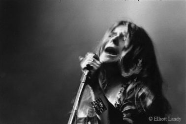 Janis Joplin, Big Brother and The Holding Company at the Joshua Light Show Anderson Theater, NYC, 1968 by Elliott Landy