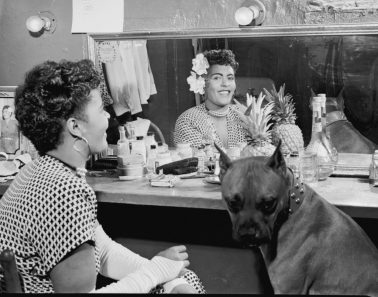 Billie Holiday & Dog Mister, NYC by William Gottlieb